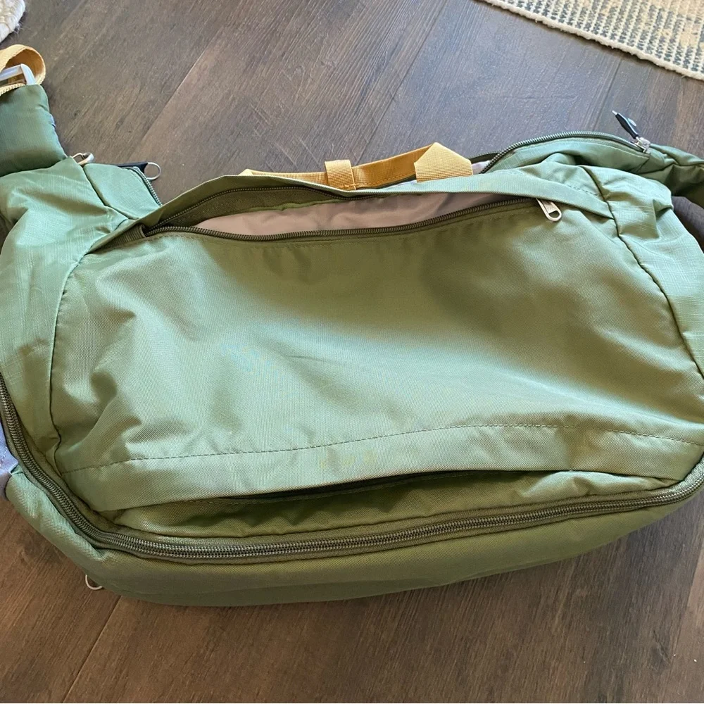 Pacsafe Olive Green and Mustard Yellow Crossbody Camera Bag